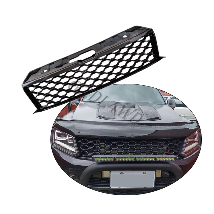 Gloss Black Front Grill Mesh For VW Amarok Auto Grille