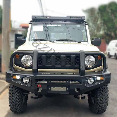 Czarna farba 4x4 Stalowy przedni zderzak samochodowy dla Jimny 2019+ Front Bull Bar Bumper